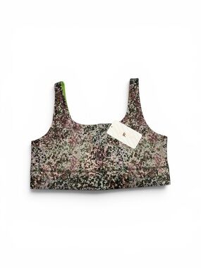 NWT Fabletics Reversible Speckled Sports Bra with Neon Green Lining size 1X